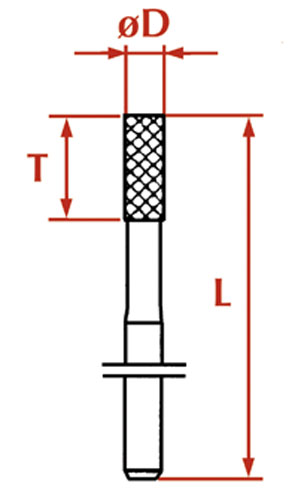 Strumento diamantato DT-86-HP D107, d. 1,4mm - Cilindrico - Gambo d. 2,35mm