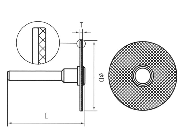 Strumento diamantato D-1231-H3 D151, d. 22,0mm - Disco - Gambo d. 3,0mm
