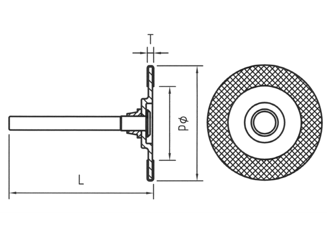 Strumento diamantato D-1539-H3 D151, d. 20,0mm - Disco - Gambo d. 3,0mm