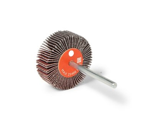 Ruota lamellare, d. 40x15mm, Grana 240 - Gambo d. 3mm - Conf. 10pz.