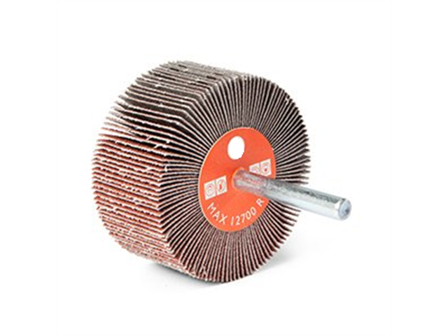 Ruota lamellare, d. 60x30mm, Grana 40 - Gambo d. 6mm - Conf. 10pz.