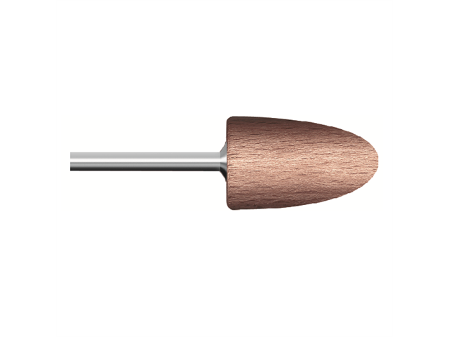 Legno rotativo duro, d. 20x30mm, faggio, laminato, ogiva - Gambo d. 3mm - Conf. 10pz.