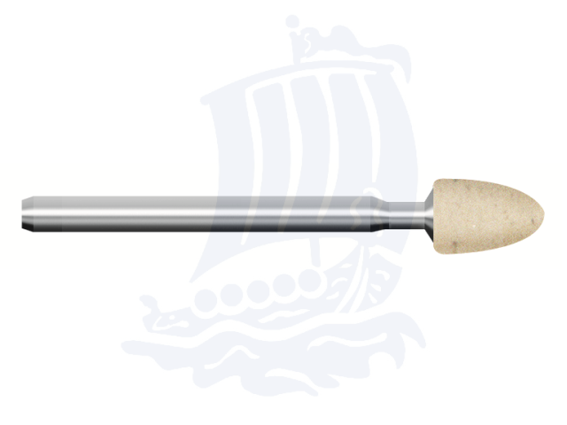 Feltro rotativo morbido, d. 30x35mm, ogiva - Gambo d. 6mm - Conf. 10pz.