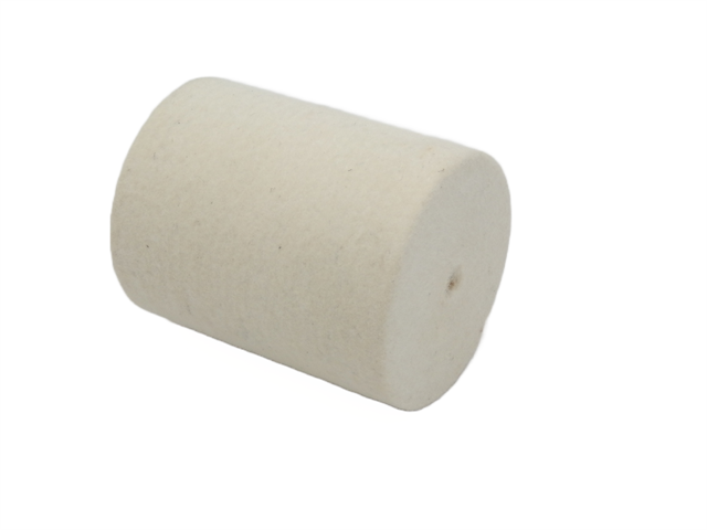 Feltro rotativo morbido, d. 50x60mm, cilindrico - Foro d. 6mm