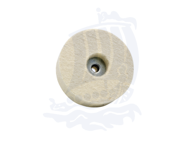 Soft felt bob, 60x20mm, wheel - Hole d. 6mm - Each