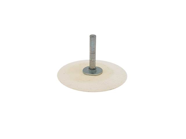 Hard felt bob, 70x5mm, lenticular - Shank d. 6mm - Each