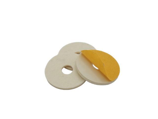 Soft felt lapping ring, 12x3mm, adhesive - Pkg. 10pcs