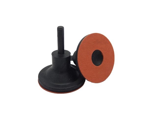 Fiber lapping disc on soft holder, 20x1mm - Shank d. 3mm - Pkg. 10pcs
