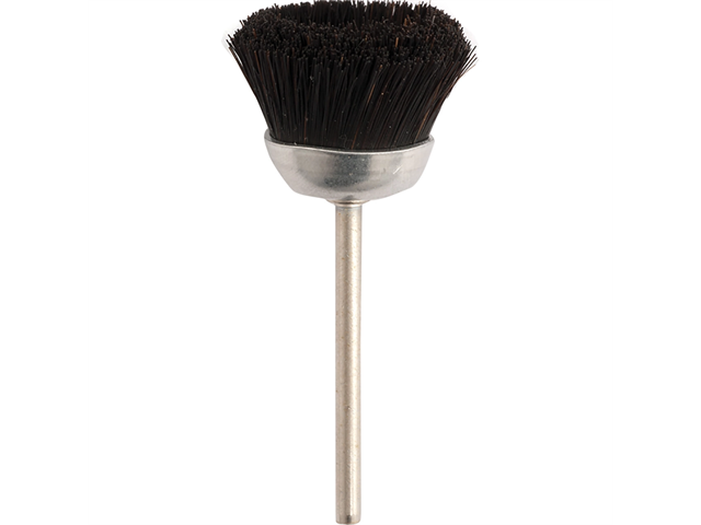 Spazzolino a coppa Sverital, d. 14x6mm, crine duro - Gambo d. 3mm - Conf. 10pz.