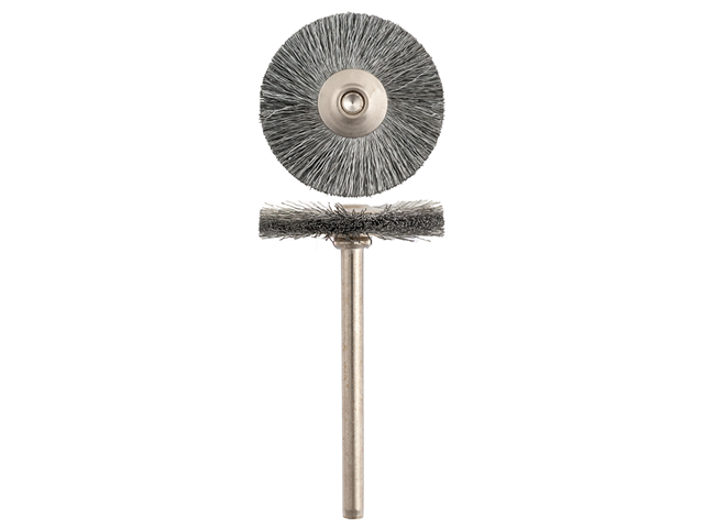 Spazzolino a disco Sverital, d. 21x5mm, acciaio - Gambo d. 3mm - Conf. 10pz.