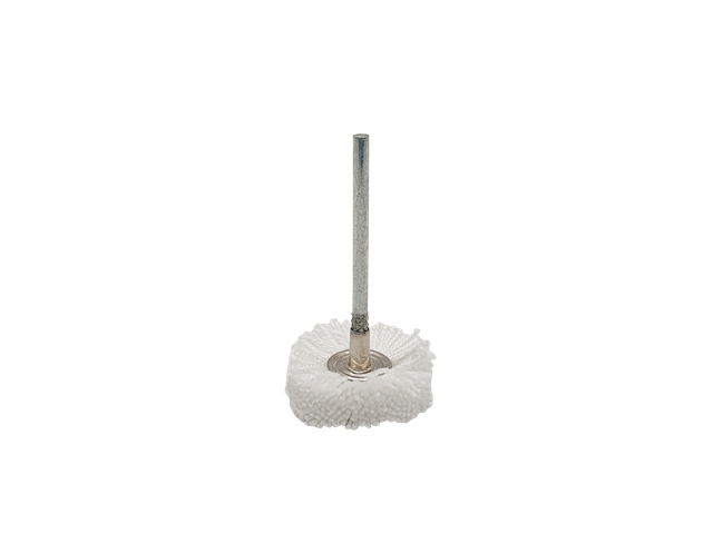 Mounted soft cotton brush, d. 30mm - Shank d. 2,35mm -Pkg. 10pcs.
