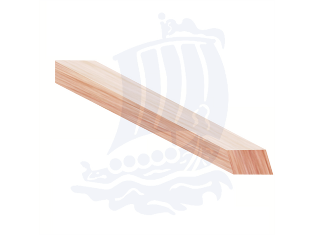 Stecca in legno morbidissimo, 3x7x150mm, balsa, quadrata - Conf. 10pz.