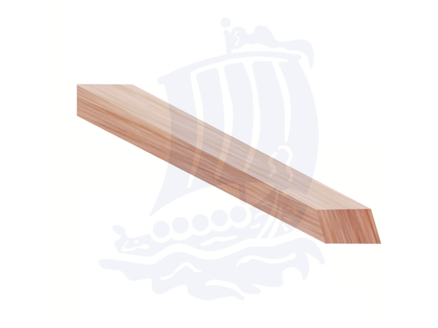 Soft wood lapping stick, 8x30x200mm - Rectangular with chamfer - Each