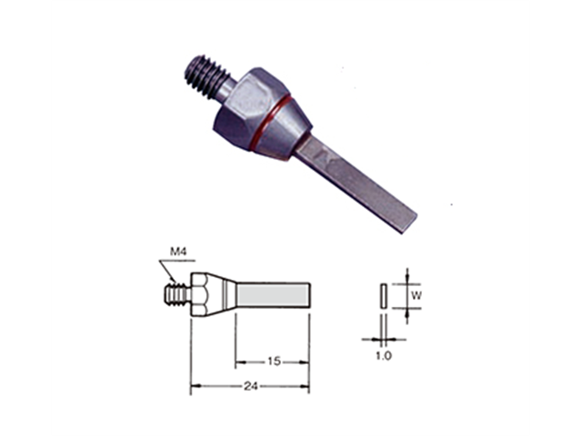 Lima 3,0x1,0x15mm SD-4831 con diamante sinterizzato, Grana 200 - Filetto M4