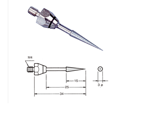 Lima d. 3,0x17mm SE-6503 con diamante elettrodepositato, Grana 600 - Filetto M4