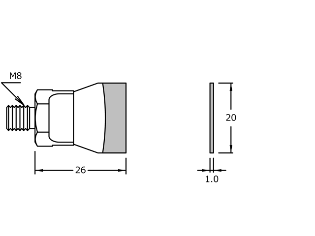 Pietra diamantata W:20 per UF0101