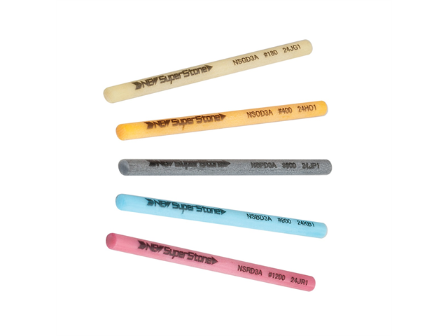 Ceramic stone d. 3,0x150mm, Grit 180 - Gold - Round - Long version