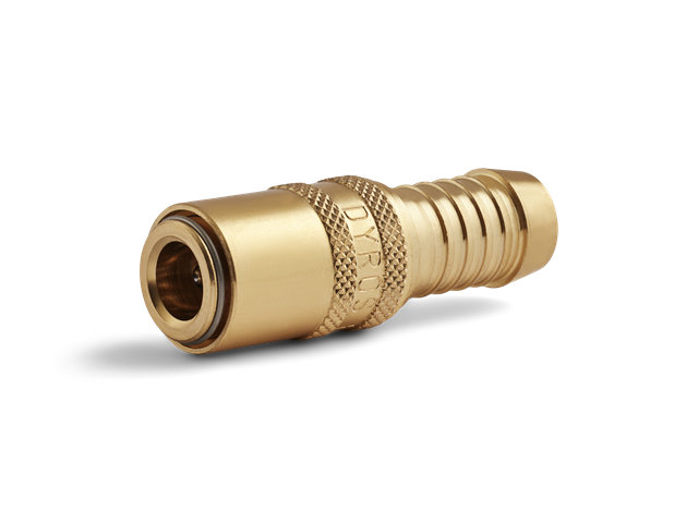 Quick connector Series 6, without valve, flow 6mm - With hose fitting d. 6,35mm