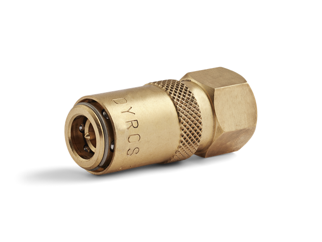 Quick connector Series 30, Internal thread G1/4, with valve, flow 6mm, HEX 17mm