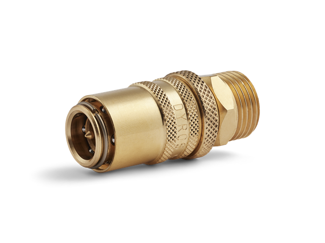 Quick connector Series 90, M16x1,5mm, with valve, flow 9mm, HEX 21mm