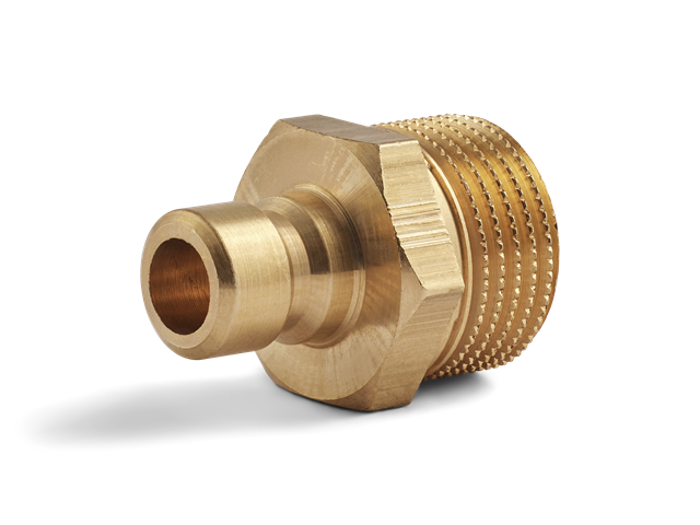 Innesto (nipple) Serie 30, filettatura G1/4", flusso 6mm, HEX 14mm