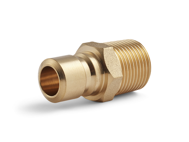Coupling (nipple) Series 40, thread G3/8, with valve, flow 9mm, HEX 14mm