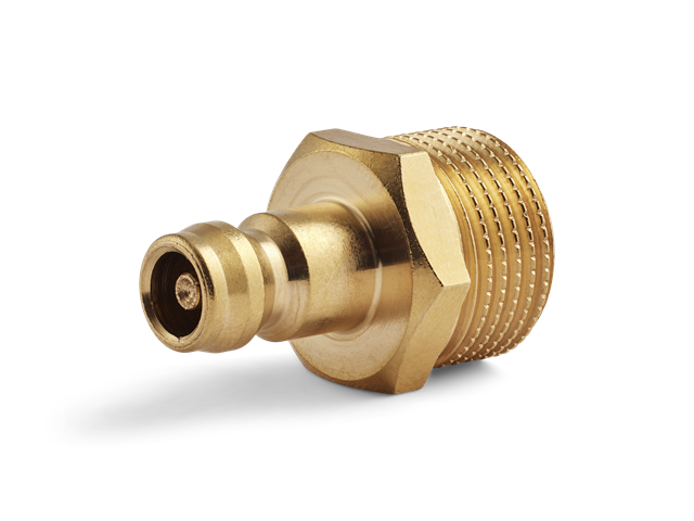 Coupling (nipple) Series 6, thread G1/4,wiith valve, flow 6mm, HEX 14mm