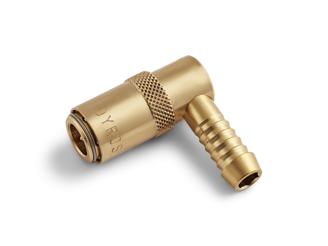 Raccordo rapido Serie 30, con valvola, flusso 6mm - Con portagomma d. 6,3mm