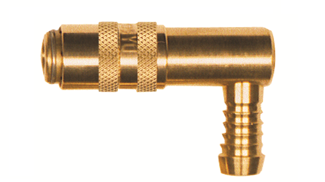 Raccordo rapido Serie 6, con valvola, flusso 6 mm - Con portagomma d. 8mm