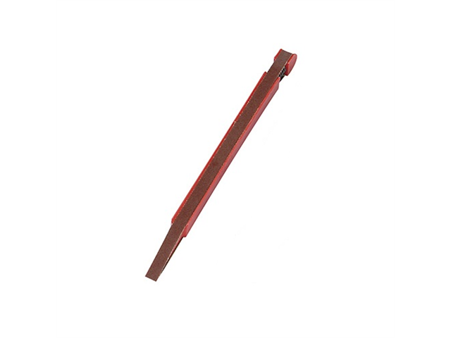 Holder + Abrasive Belt 6mm (1/4"), Grit 120 - Red
