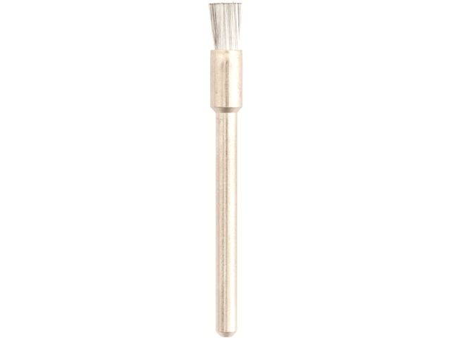 Spazzolini a pennello d. 5x6mm ME-879 acciaio - Gambo d. 3mm - Conf. 12pz.