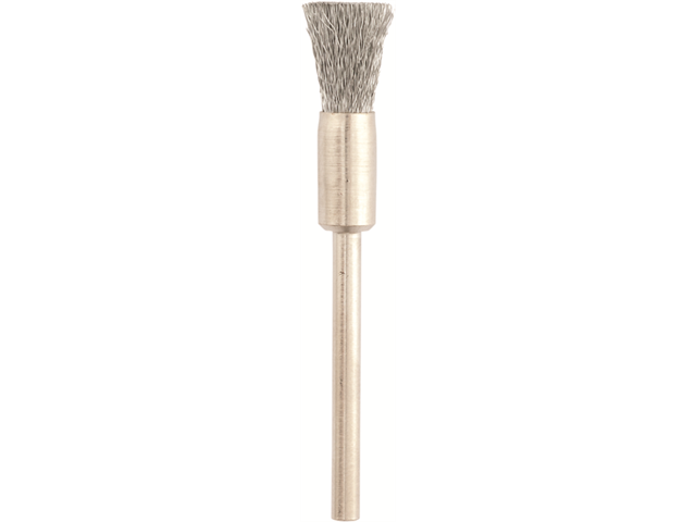 Spazzolini a pennello d. 6x11mm ME-882 acciaio - Gambo d. 3mm - Conf. 12pz.