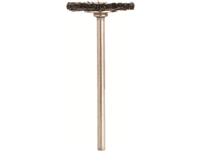 Spazzolini a disco d. 19x5mm MM-701 crine morbido - Gambo d. 2,35mm - Conf. 12pz.