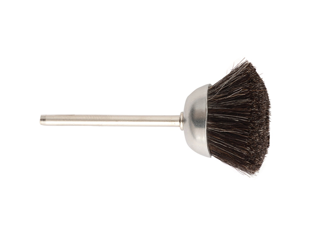 Cup brushes d. 25x11mm MM-754 soft horsehair - Stem d. 3mm - Pack. 12pcs.