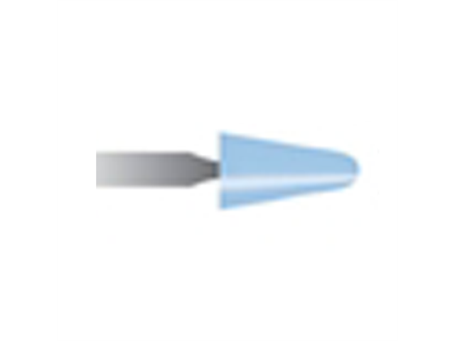 Mola azzurra d. 5,5x9,5 lung. 38mm, forma B44, Grana 120 - Gambo d. 3mm - Conf. 24pz.