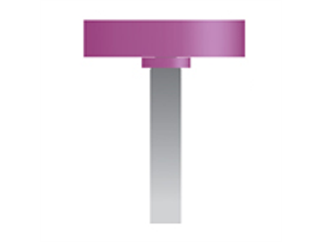 Mola viola d. 12,5x3,8 lung. 38mm, forma W182, Grana 80 - Gambo d. 3mm - Conf. 24pz.