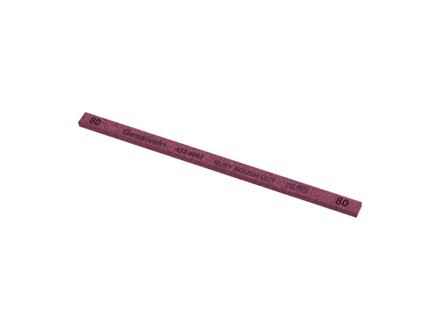 Ruby Rough Out stone 6x3x150mm, Grit 80 - Rectangular