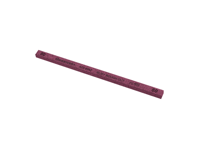 Ruby Rough Out stone 6x6x150mm, Grit 80 - Square
