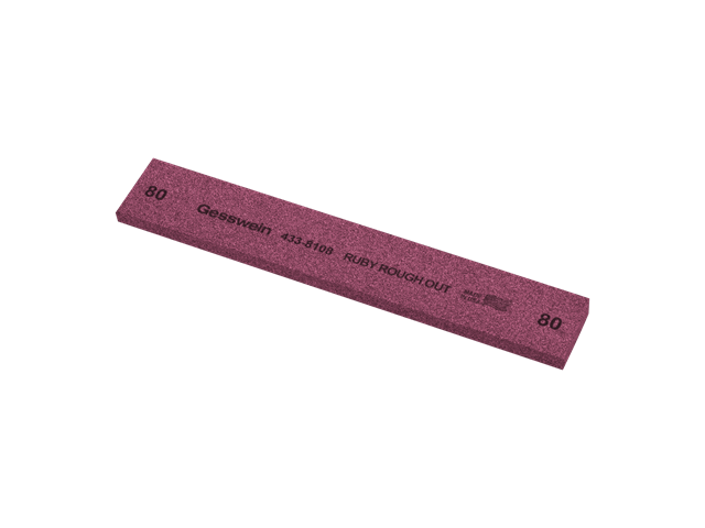 Ruby Rough Out stone 25x6x150mm, Grit 80 - Rectangular