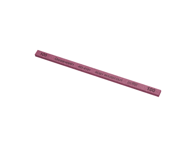 Ruby Rough Out stone 6x3x150mm, Grit 100 - Rectangular