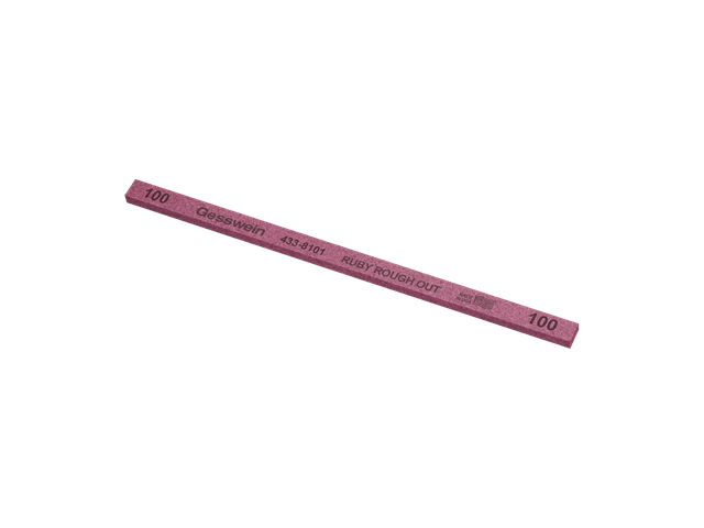 Pietra Ruby Rough Out 6x3x150mm, Grana 100 - Rettangolare