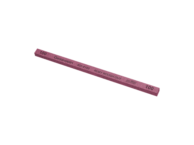 Ruby Rough Out stone 6x6x150mm, Grit 100 - Square