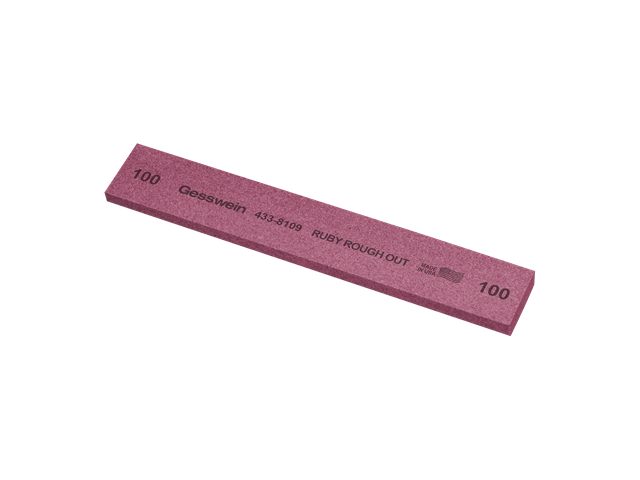 Ruby Rough Out stone 25x6x150mm, Grit 100 - Rectangular