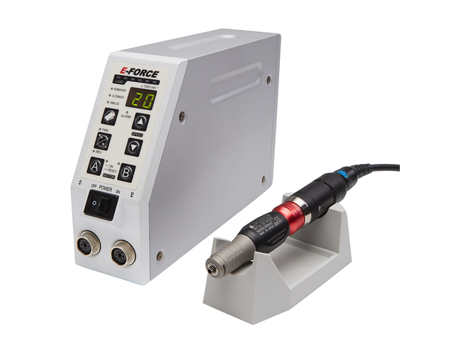 Set EIKO E-FORCE 12 con centralina, manipolo 20.000rpm, pinza d. 3mm e interruttore a pedale - OSS