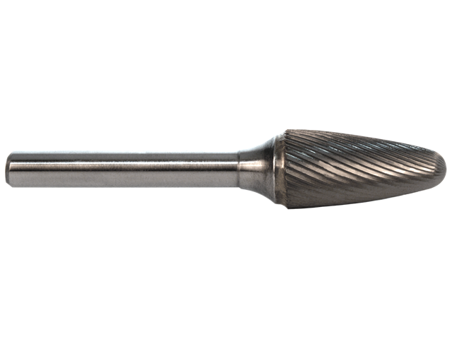 Fresa d. 12,7x25,0mm, PSF-5M-F, taglio F, ogiva - Gambo d. 6mm