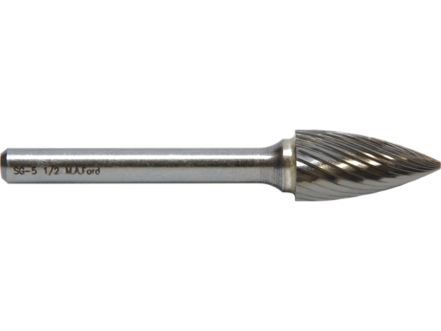 Fresa d. 6,0x16,0mm, PSG-1M-F, taglio F, ogiva - Gambo d. 6mm