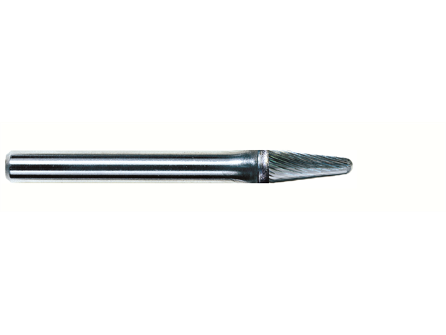 Fresa d. 4,8x12,7mm, PSL-53M-F, taglio F, conica - Gambo d. 3mm