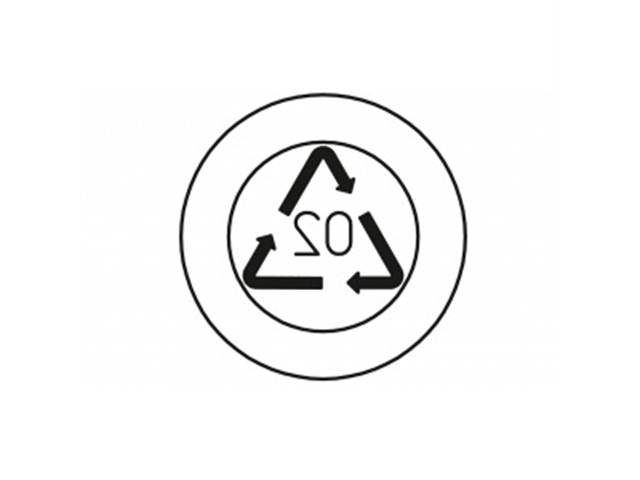 Elettrodo Tipo 003, d. 6mm, con marchio riciclo e sigla PS - Max 2 caratteri