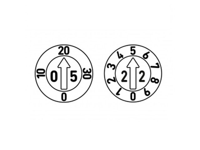 Date Series 1200 , d. 3mm, with days+month+year