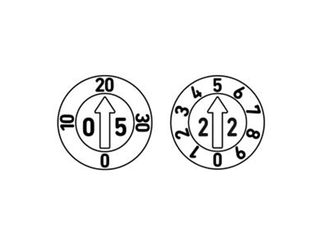 Datario Serie 1300, d. 3mm, con giorni+mese+anno